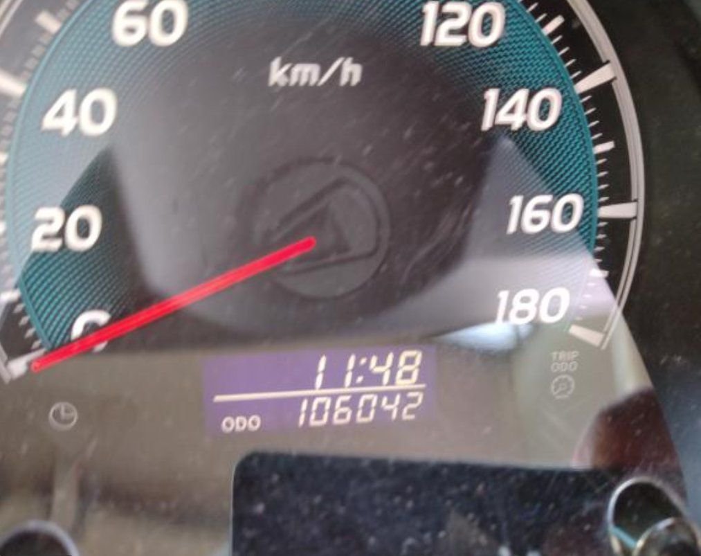 Odometer showing 106,042 km