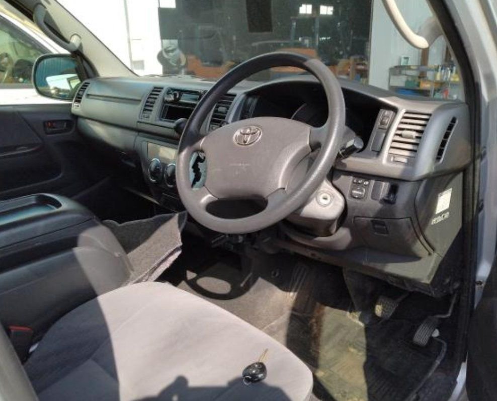 Right-hand-drive dashboard and steering wheel